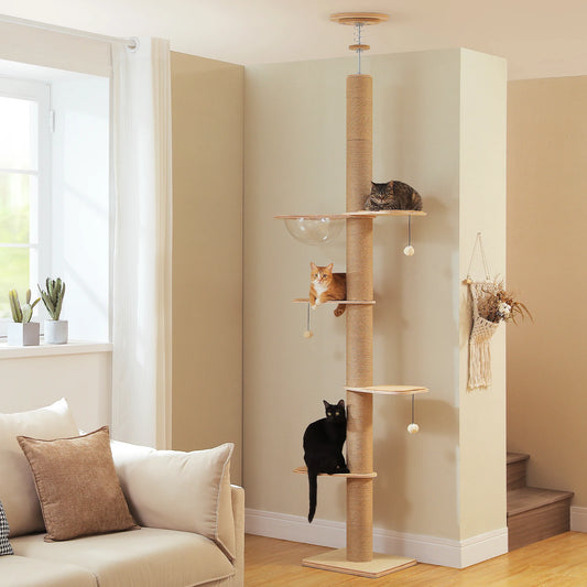 PAWZ Road Adjustable Wooden Cat Tree For Indoor Cats