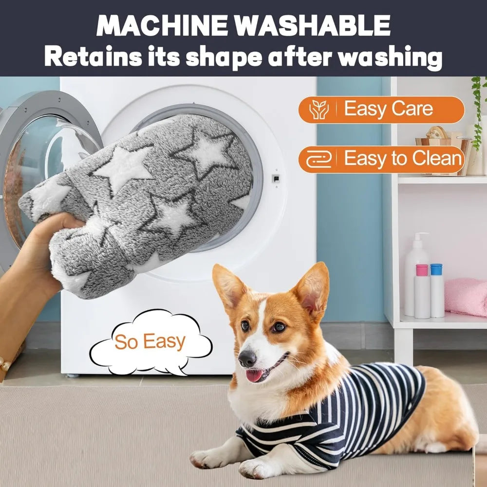 All Season Reversible Machine Washable Dog Bed Mat Plush Canvas