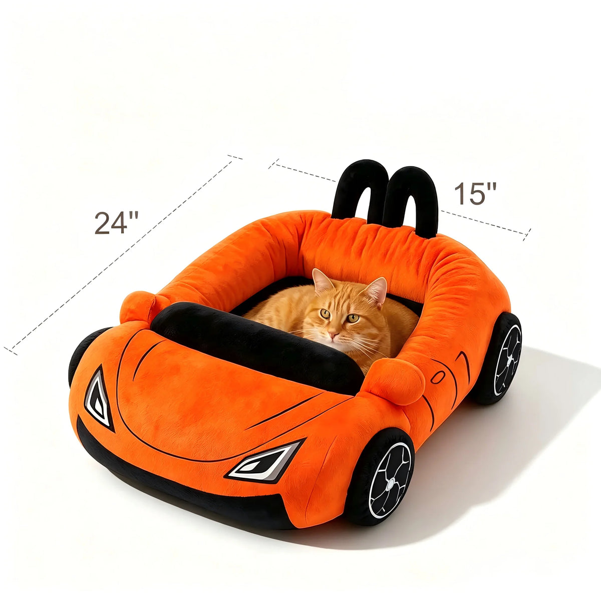 CWV Supercar Cat Bed Soft Coral Fleece Washable With Pillow