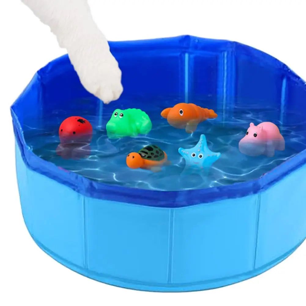 Foldable Pet Bath Pool For Dogs And Cats Interactive Toy