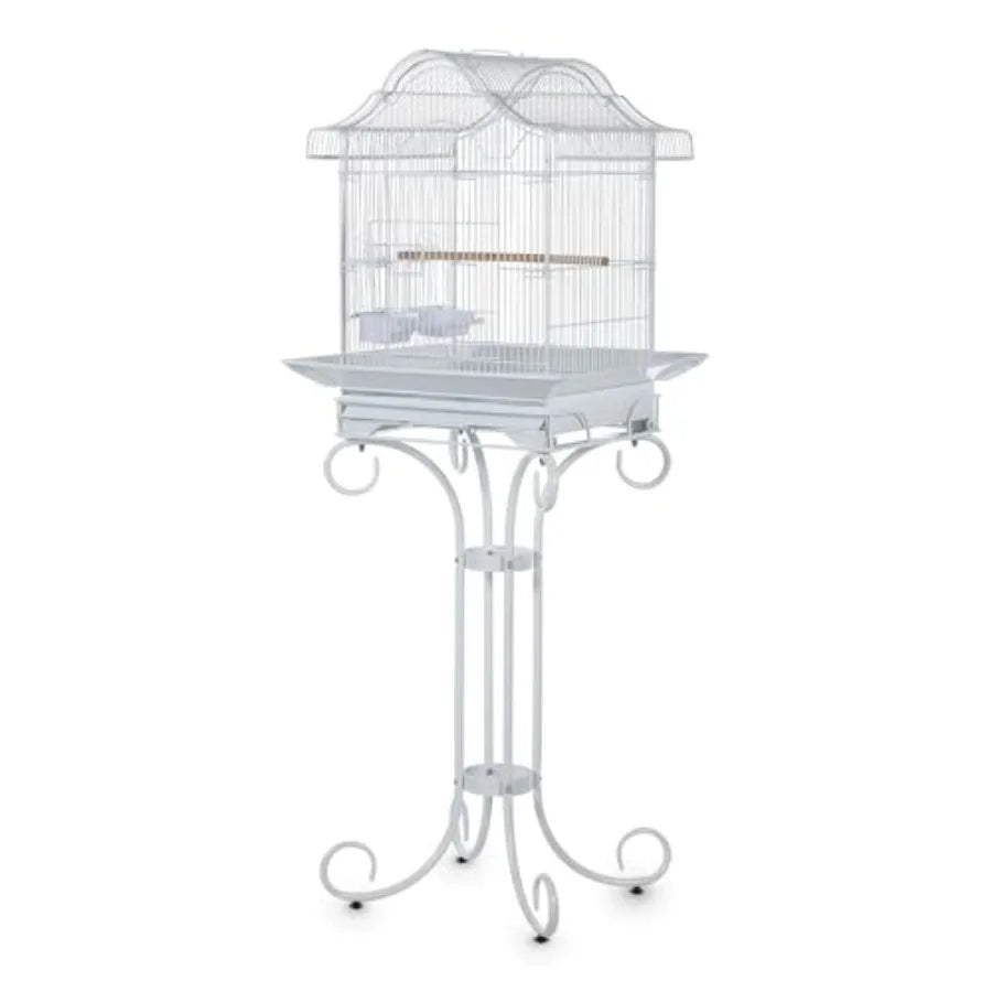 Decorative Metal Bird Cage With Stand For Parrots And Budgies