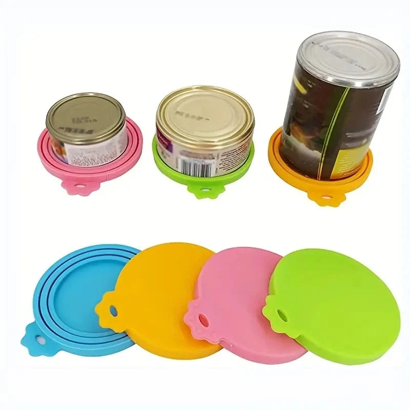 Durable Reusable Silicone Pet Food Can Lid With Seals
