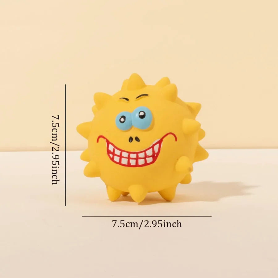 Squeaky Dog Chew Toy Interactive Bite Resistant Rubber