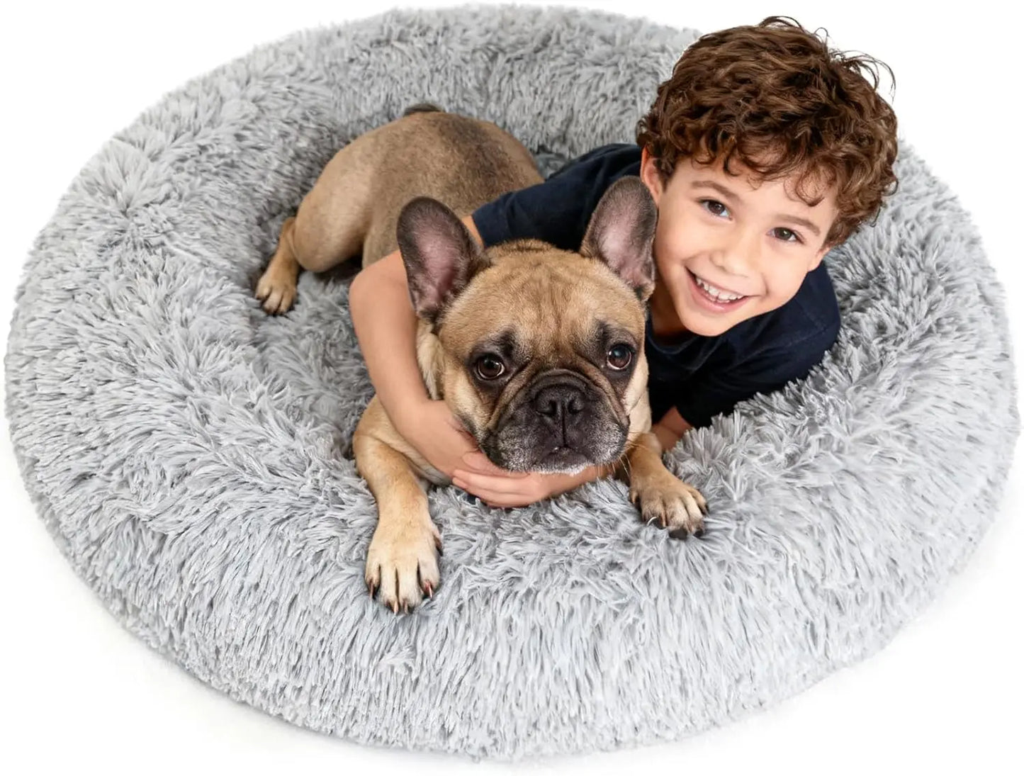 Orthopaedic Round Dog Bed With Removable Cover Calming Foam