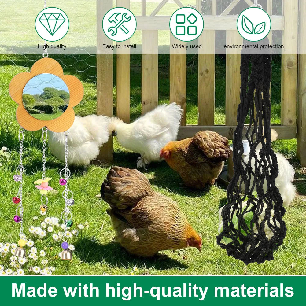 Shunmaii 10Pcs Parrot Toy Set Includes Hanging Hammock Perch