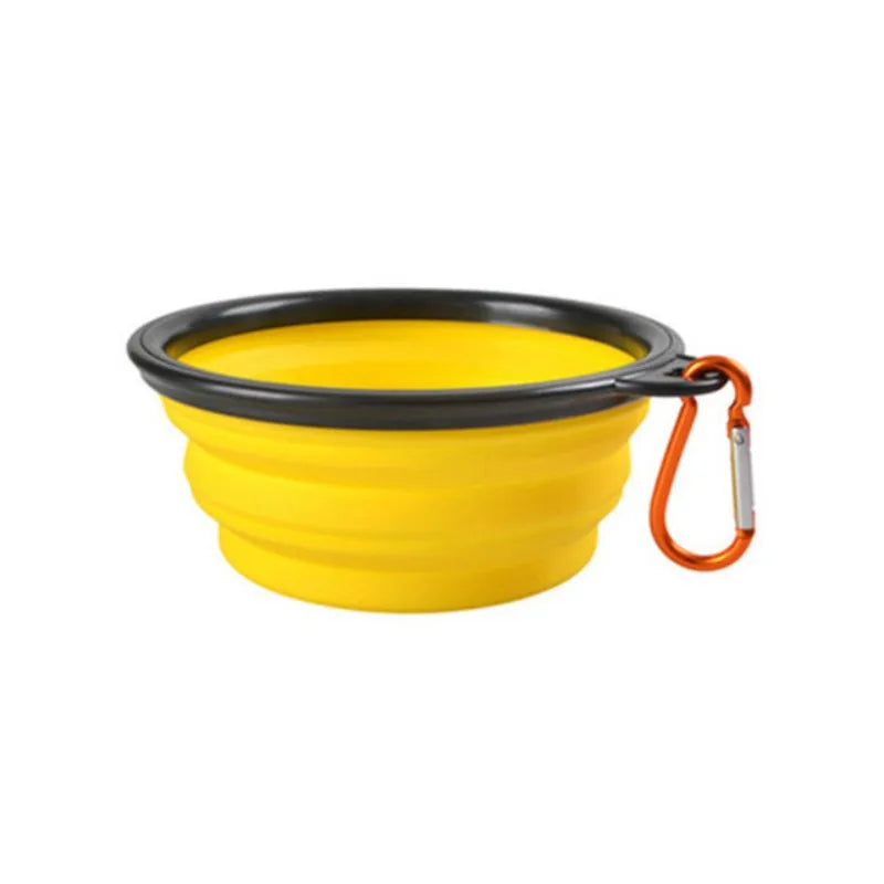Portable Collapsible Pet Food Bowl TPR Silicone Travel For Dogs Cats