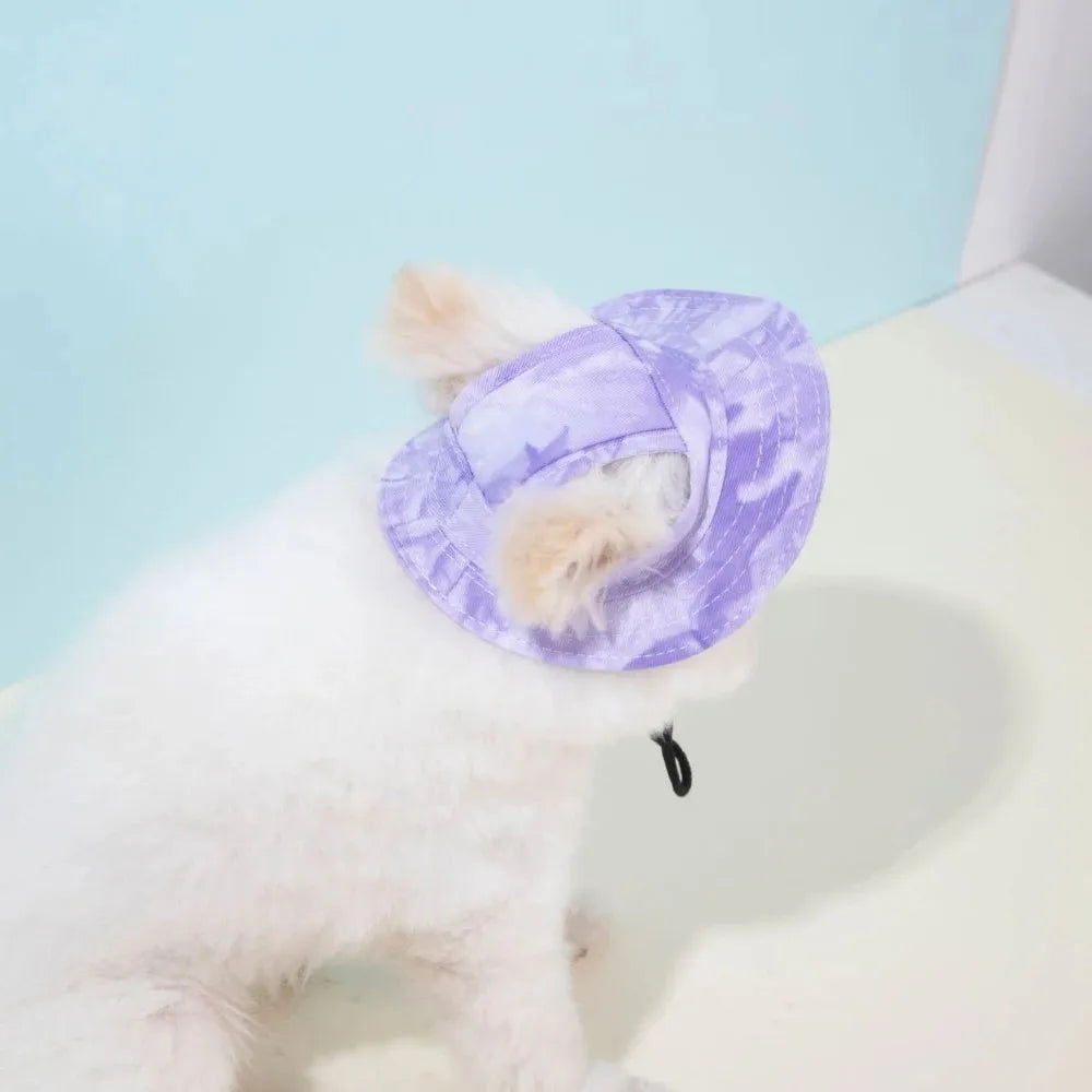 Adjustable Dog And Cat Baseball Sun Hat With Ear Holes