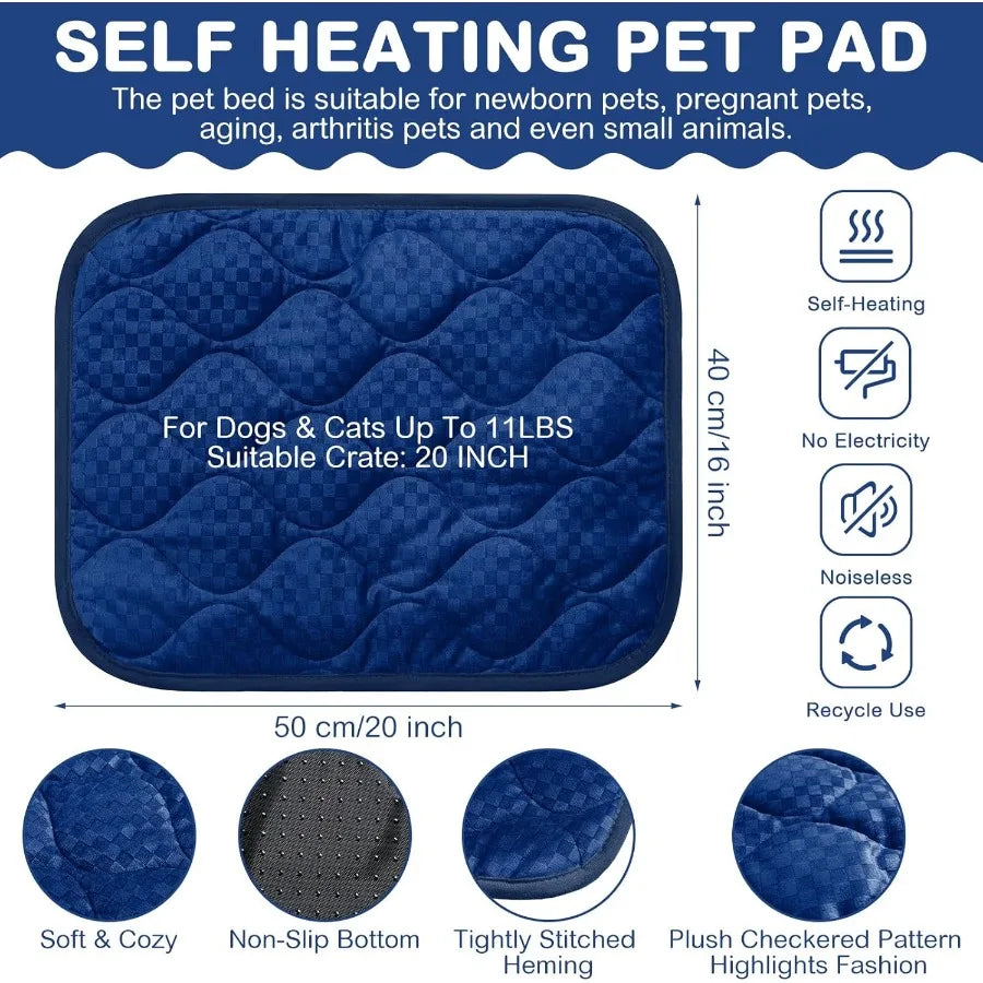 Self-Warming Cat Mat With Body Heat Activation For Indoor Outdoor