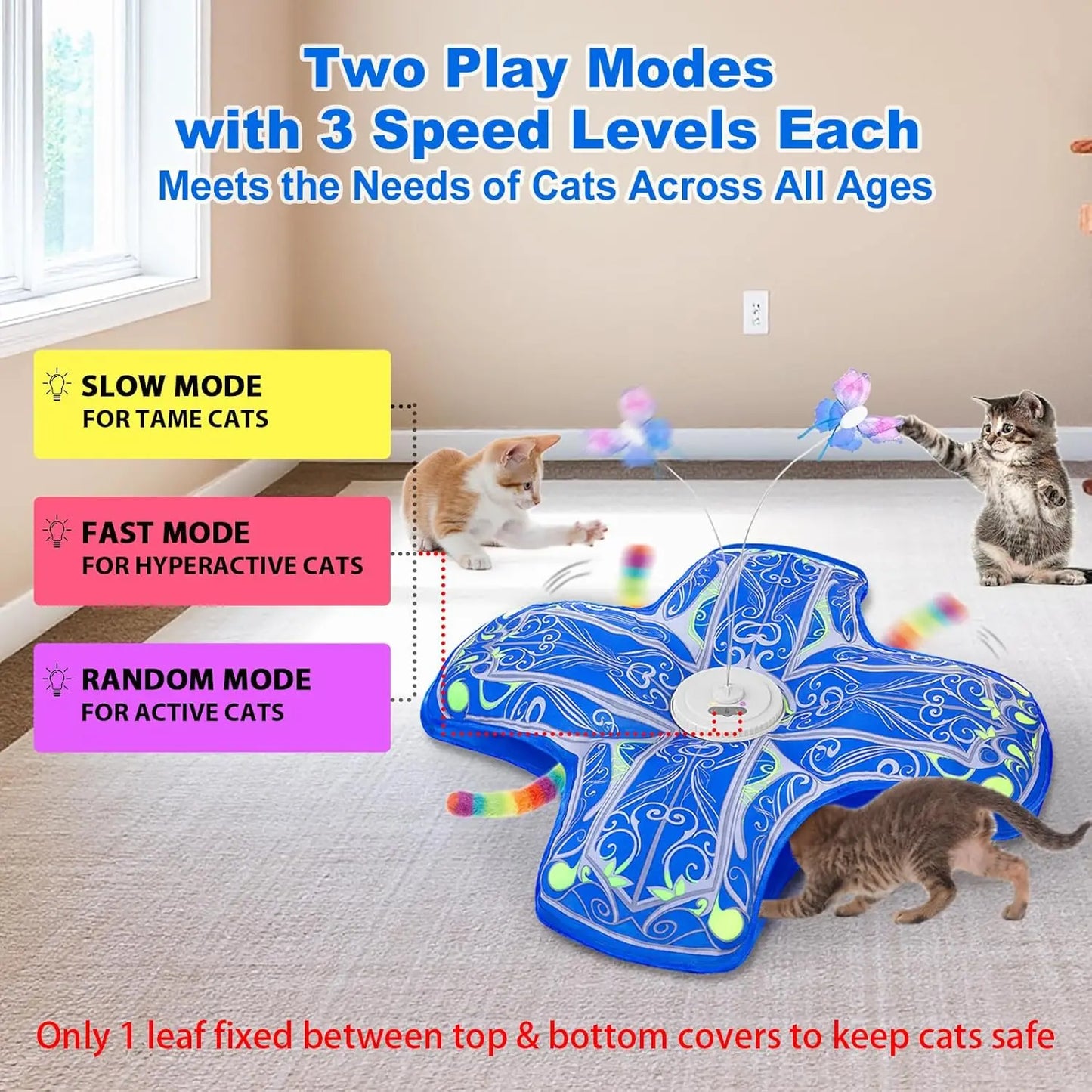 Rechargeable Touch Activated Hide and Seek Cat Toy