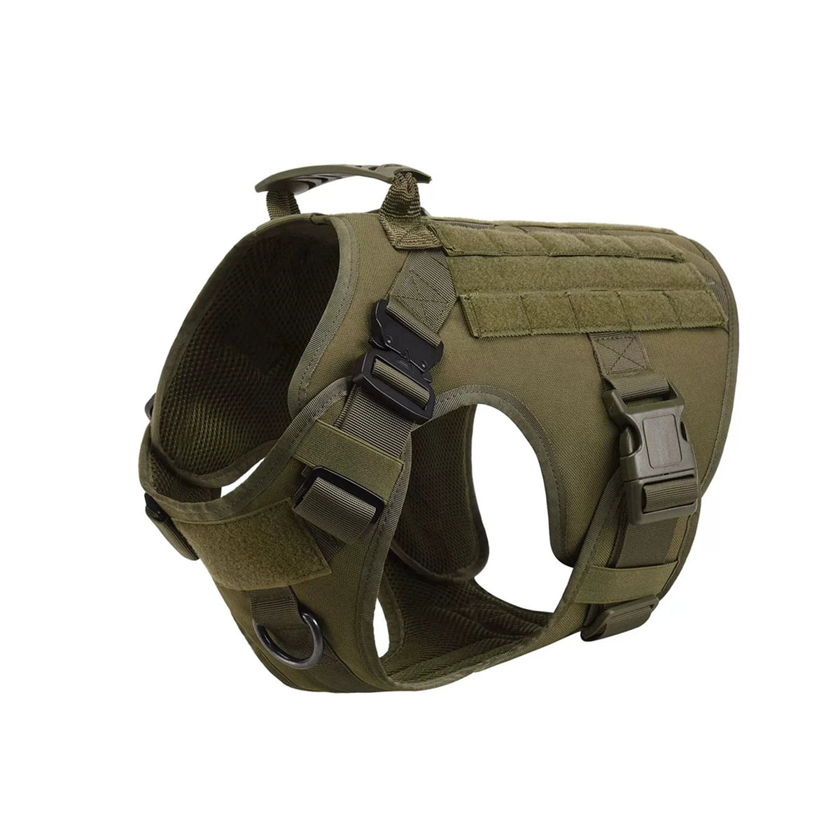 Adjustable Padded Nylon Tactical Dog Harness With Quick Release Buckle