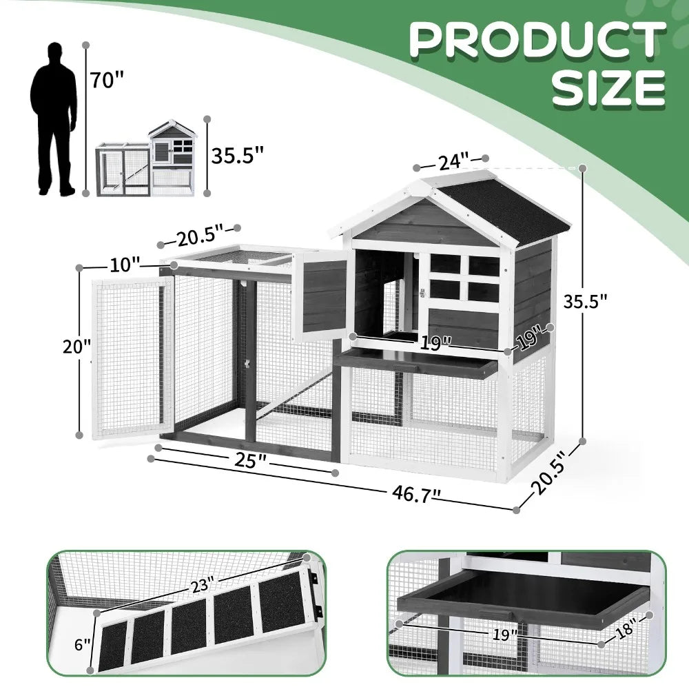 Wooden Chicken Coop Hen House With Nesting Box