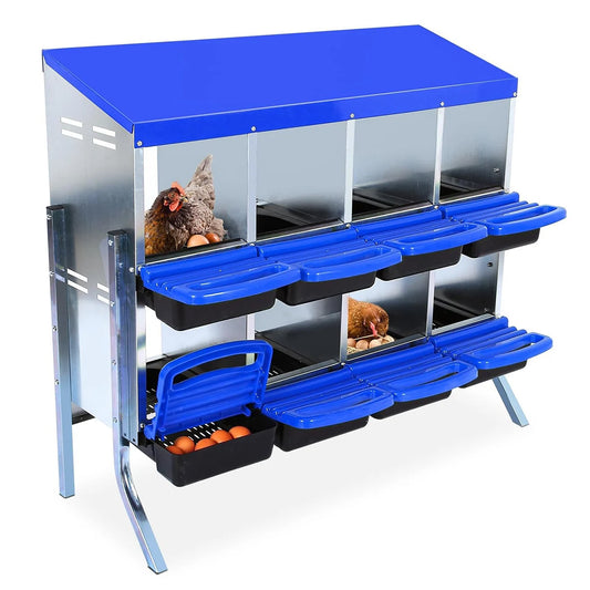 TWISTER.CK Chicken Nesting Box Roll Away Design With Metal Legs