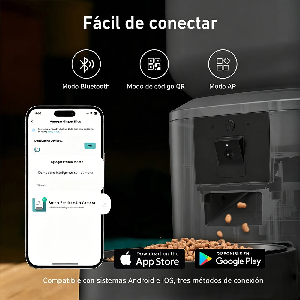 Nityers Automatic Cat Feeder 1080p Camera Night Vision WiFi
