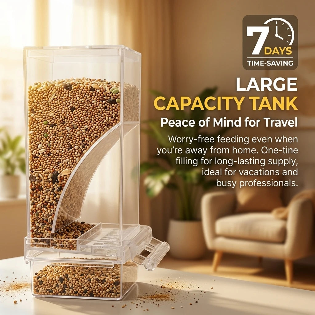 No Mess Automatic Bird Feeder With Clear Acrylic Seed Dispenser
