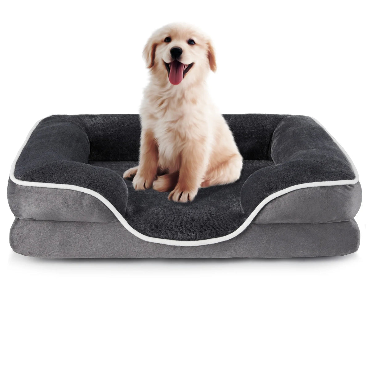 MCQ Orthopedic Memory Foam Dog Bed With Washable Cover