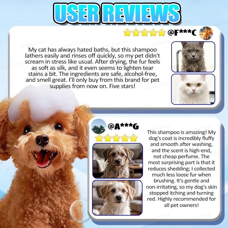 Waterless Dry Shampoo For Cats And Dogs Foam Pet Cleanser