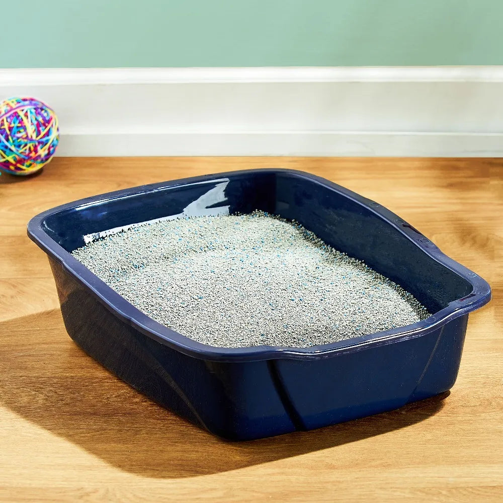 Durable High Sided Cat Litter Box With Removable Top Lid