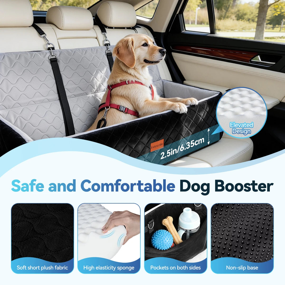 Domipet Comfortable Dog Car Seat With Adjustable Strap