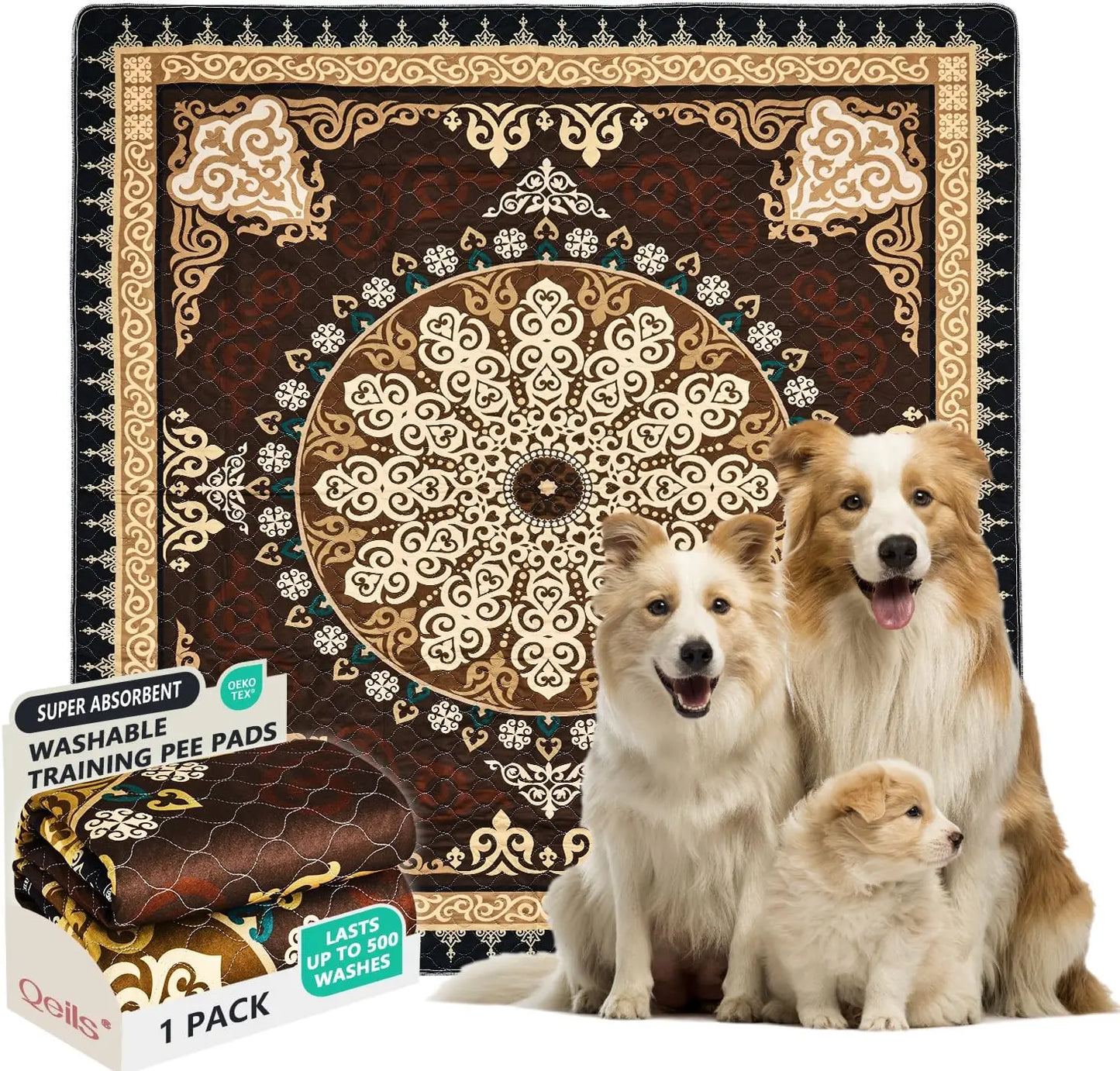 Washable Reusable Dog Pee Pads Super Absorbent Leakproof Non-Slip Mats