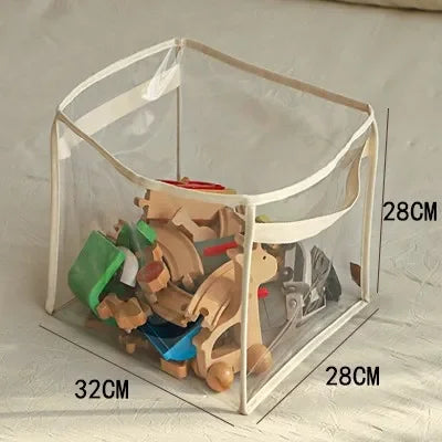 Transparent Large Toy Storage Basket For Kids Household Organizer