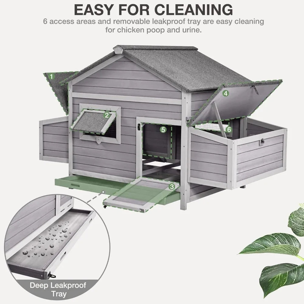 RBX Large Expandable Chicken Coop Outdoor With Two Nesting Boxes