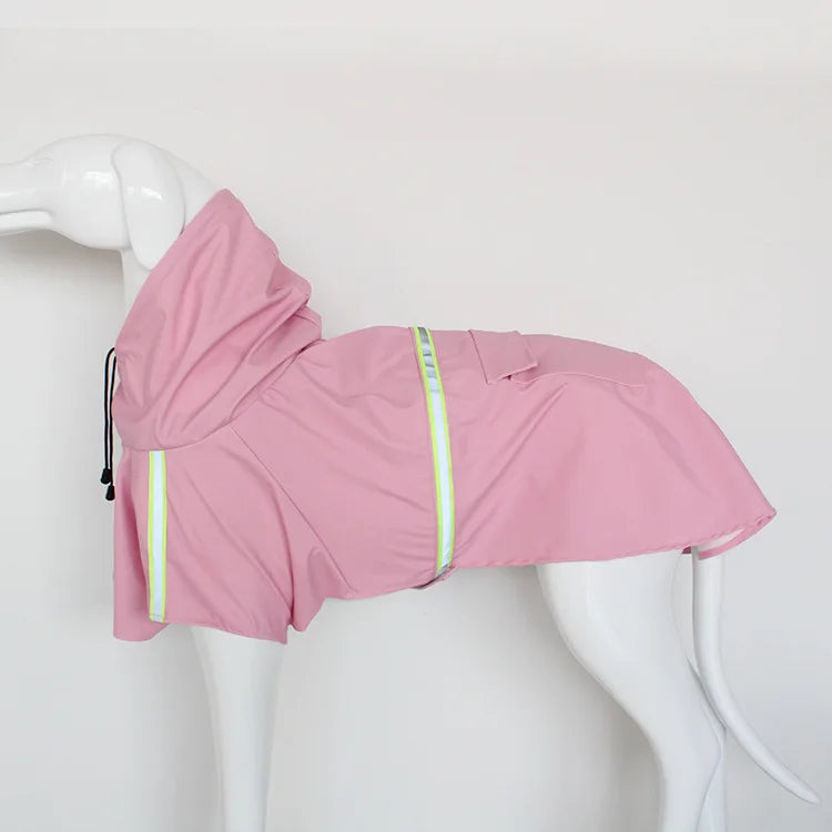 Waterproof Dog Raincoat With Reflective Hood And Windproof Protection