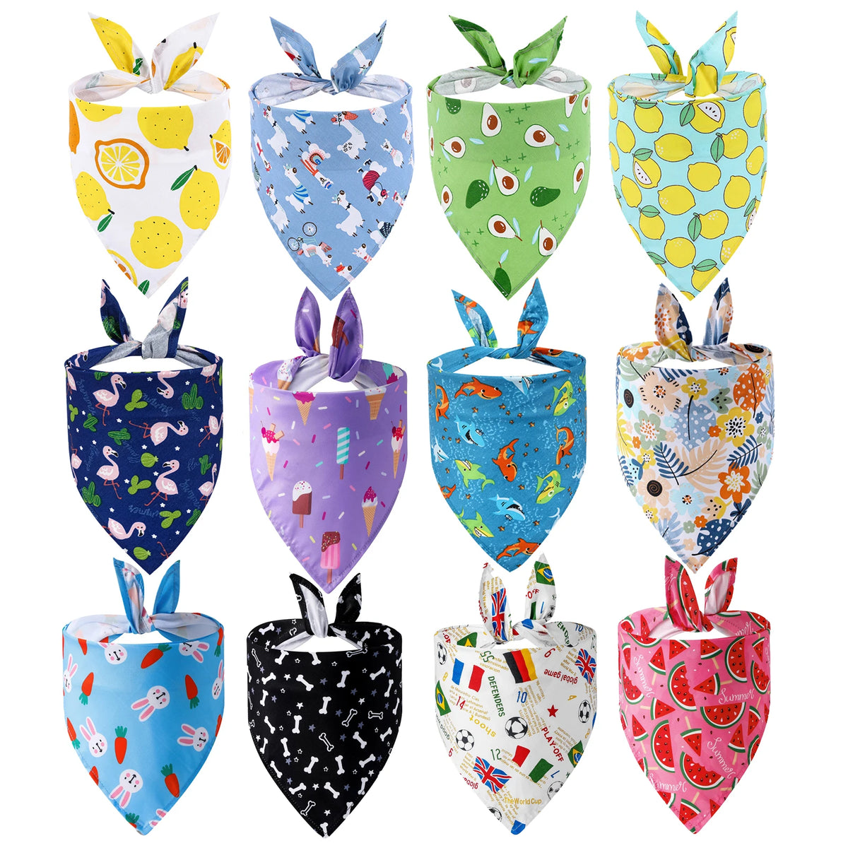 Soft Washable Floral Dog Bandana Scarf for Everyday Pet Wear