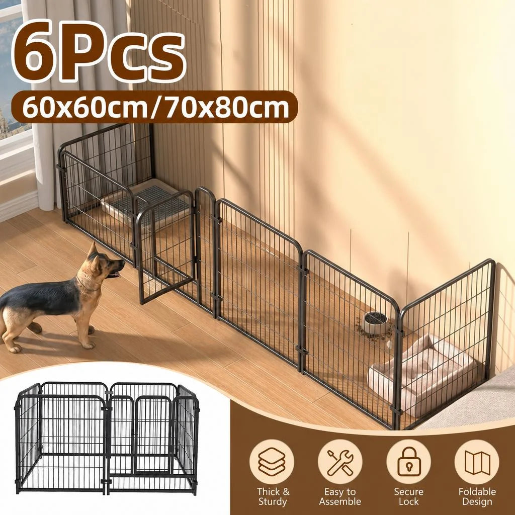Foldable Stainless Steel Dog Fence Playpen For Pets