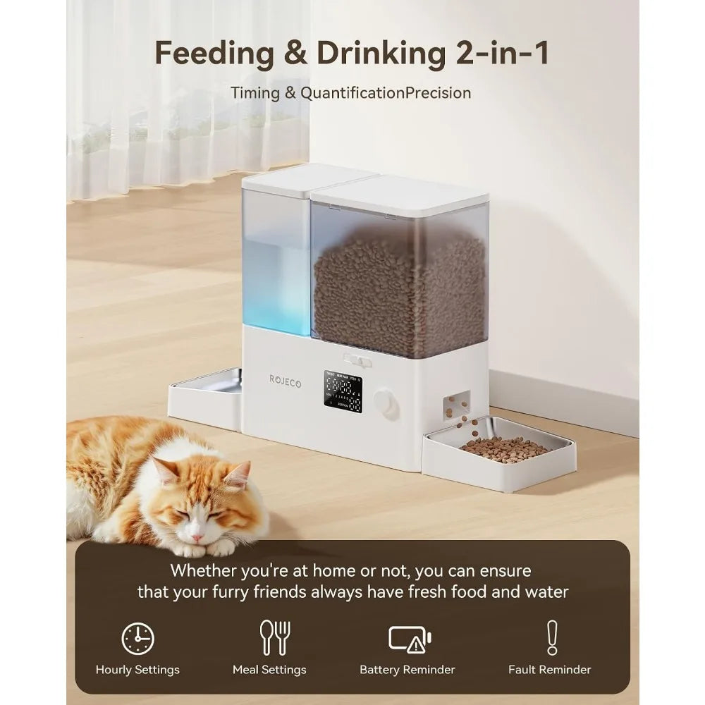 Automatic Pet Feeder and Water Dispenser for Cats and Dogs