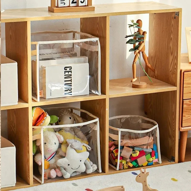 Transparent Large Toy Storage Basket For Kids Household Organizer