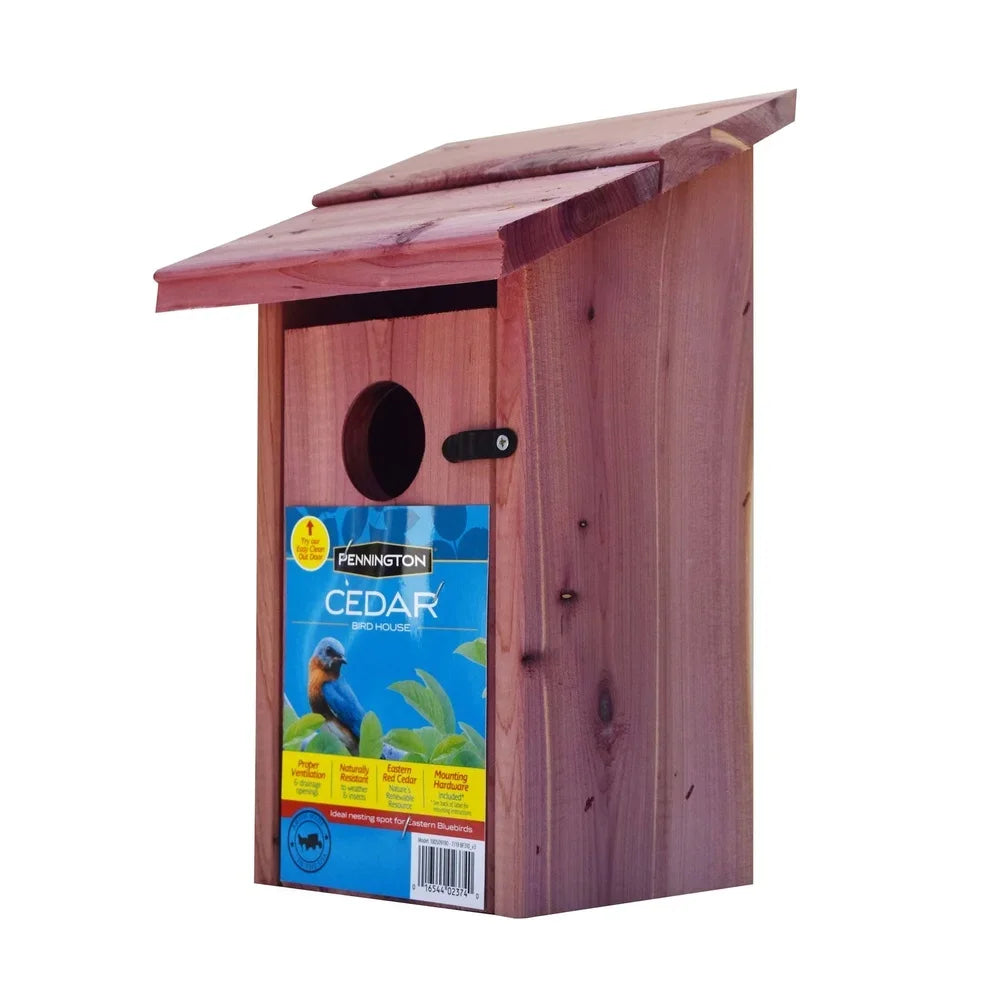Eastern Red Cedar Bluebird House Outdoor Nesting Box With Ventilation