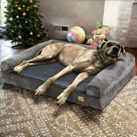 BORWART CN Calming Dog Bed Orthopedic Memory Foam Waterproof Removable Cover