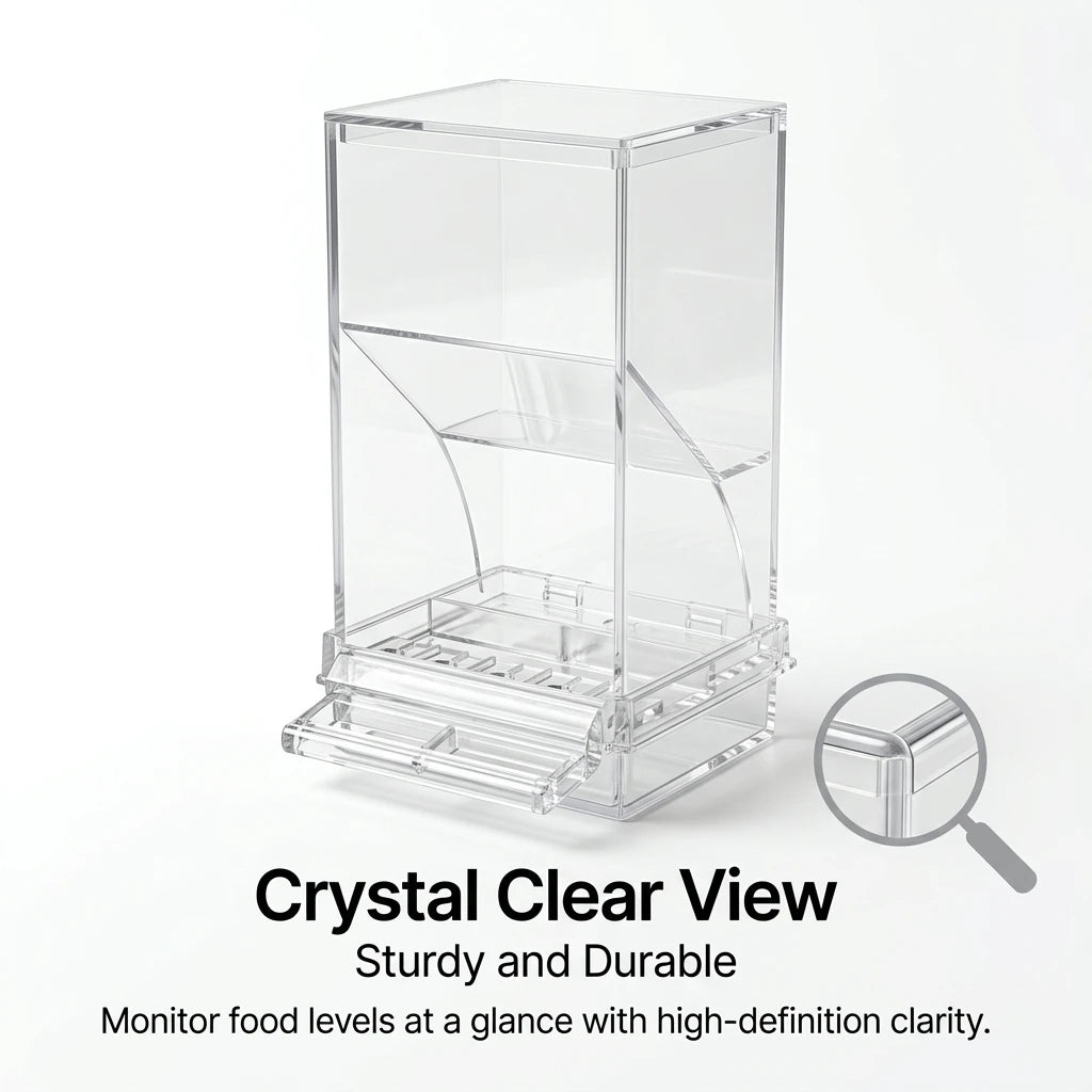 No Mess Automatic Bird Feeder With Clear Acrylic Seed Dispenser