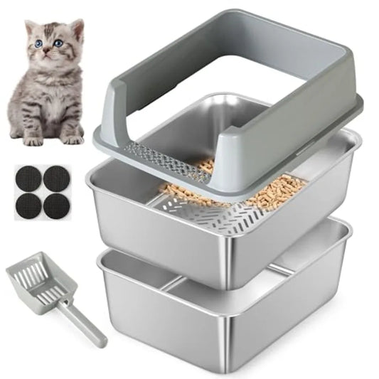 Sifting Litter Box For Pine Pellets With Sifter And Anti-Leakage