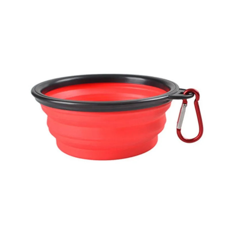 Portable Collapsible Pet Food Bowl TPR Silicone Travel For Dogs Cats