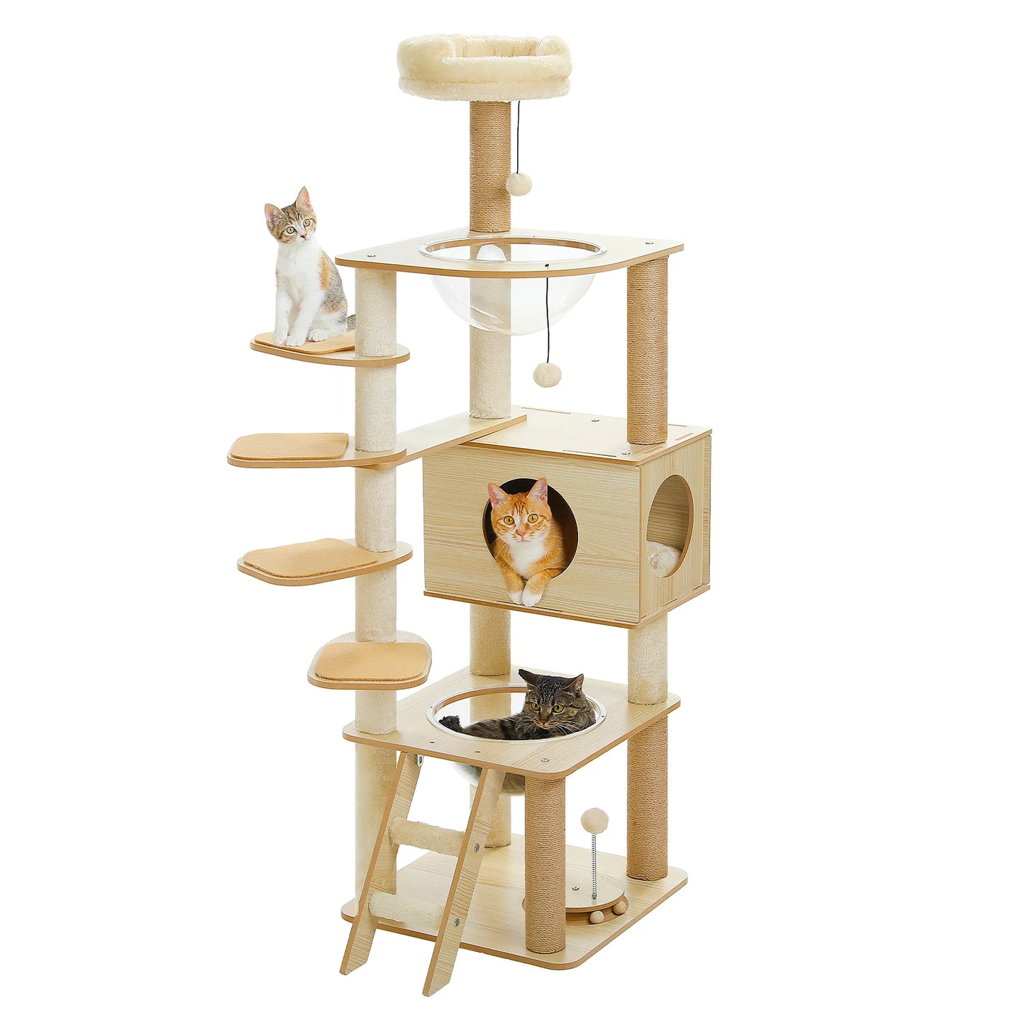 PAWZ Ro Multi-Level Cat Tree With Scratching Posts And Condo