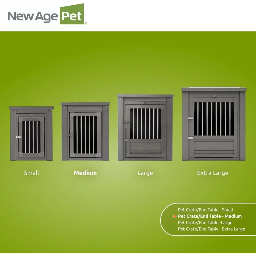 Durable Composite Pet Kennel With End Table