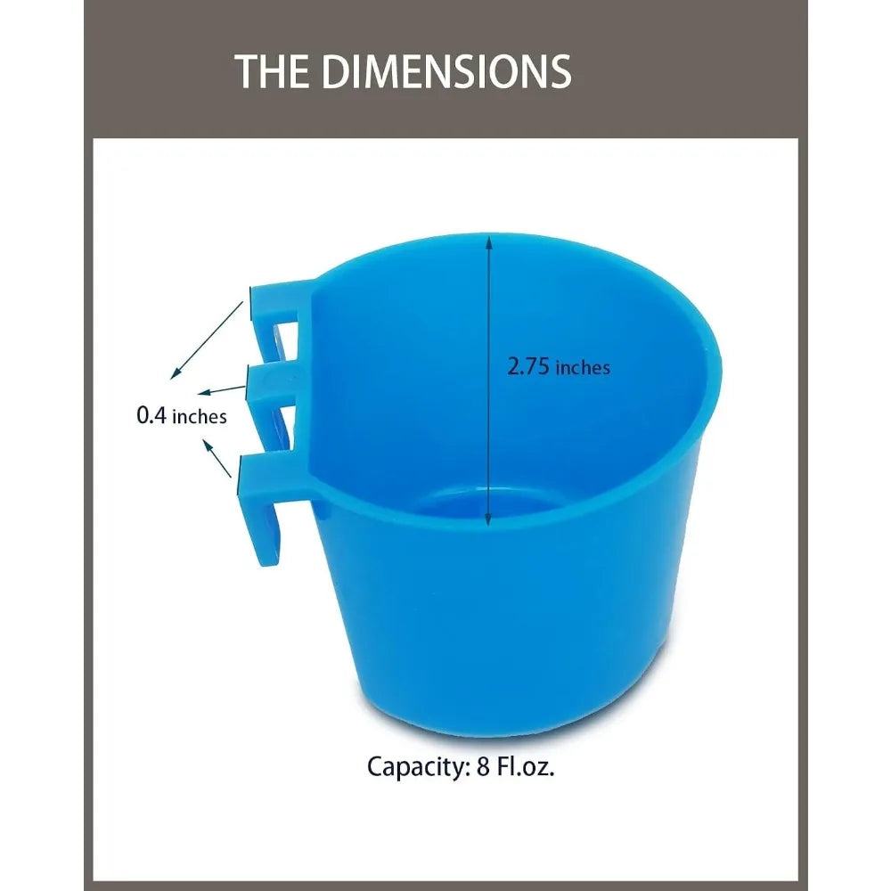 Plastic Hanging Cage Feeder Cup For Birds And Poultry