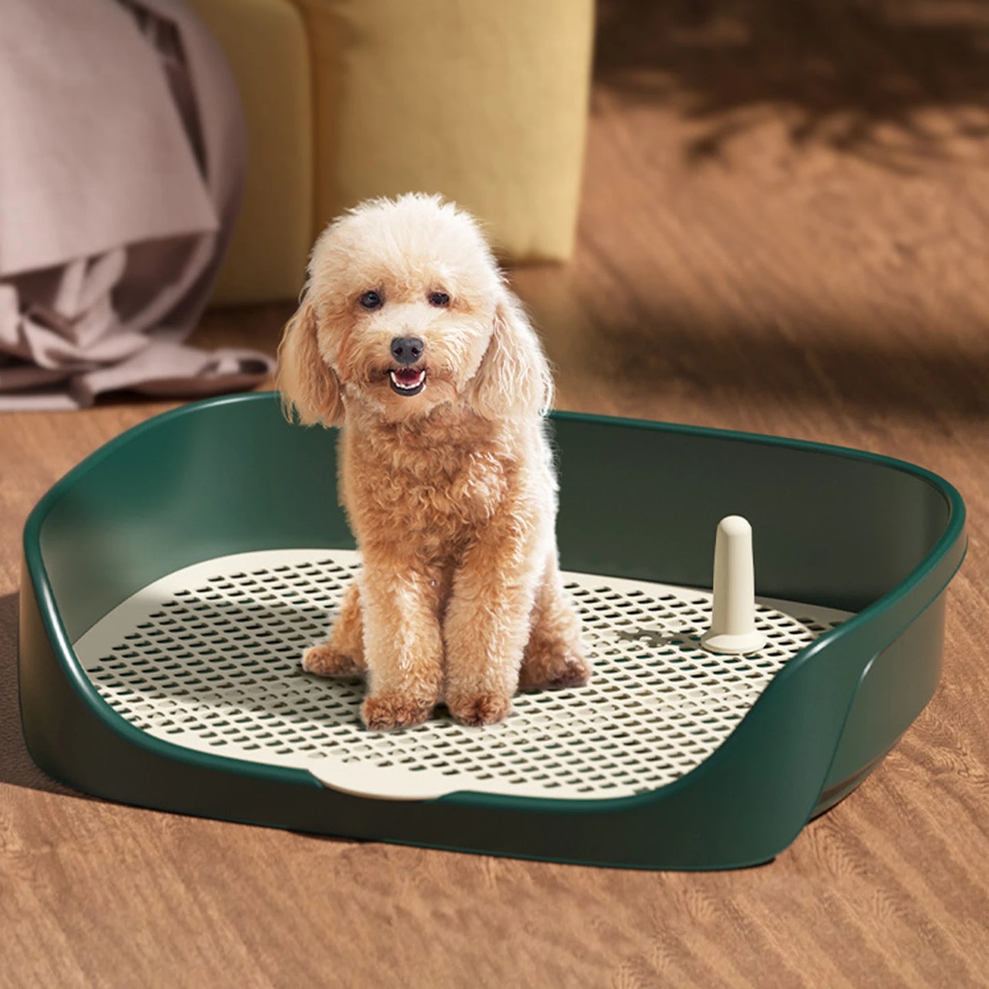 Portable Dog Toilet Potty Tray Litter Box Anti Splash Training