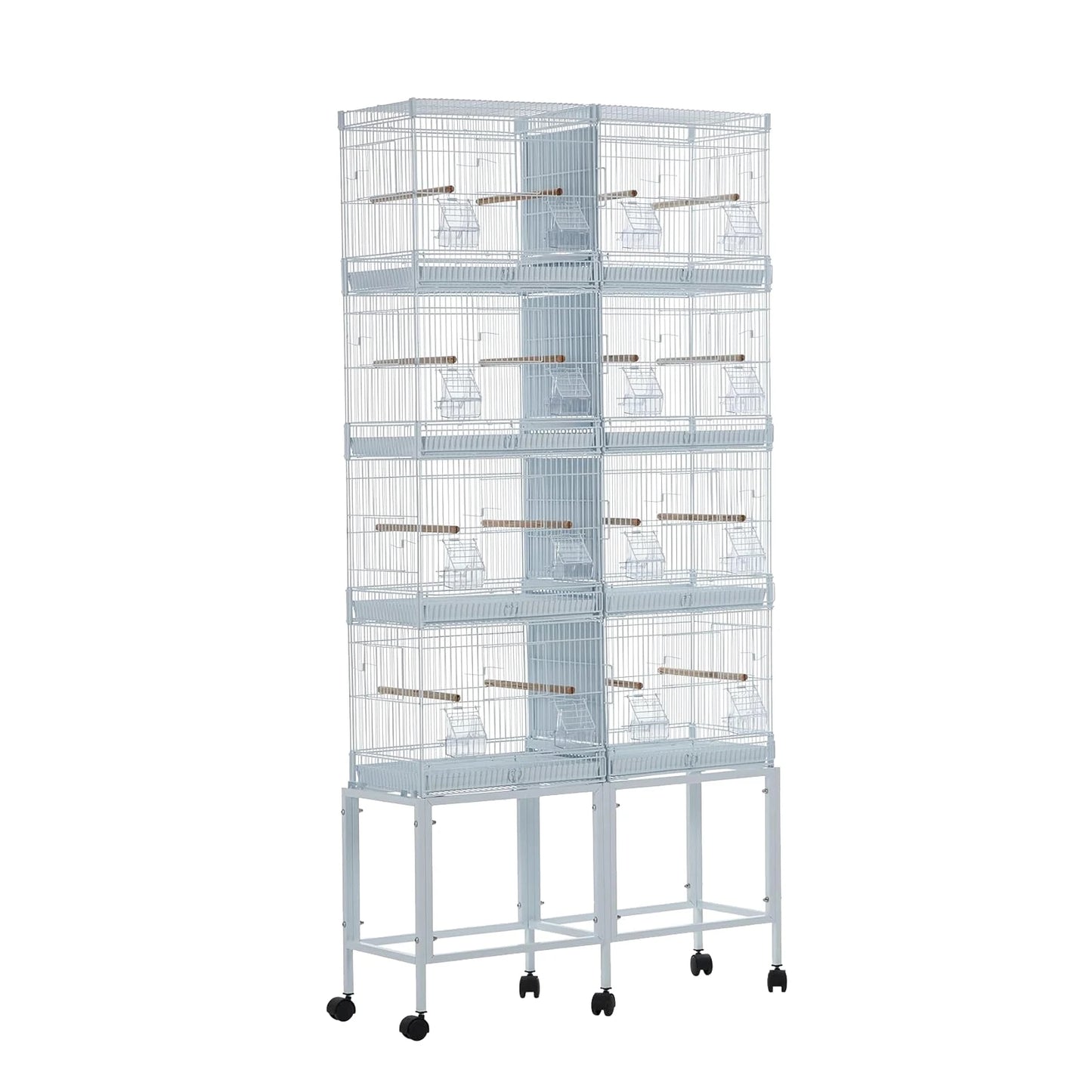 HiMISSCN Parrot Playstand with Wheels Bird Cage Stand and Perches