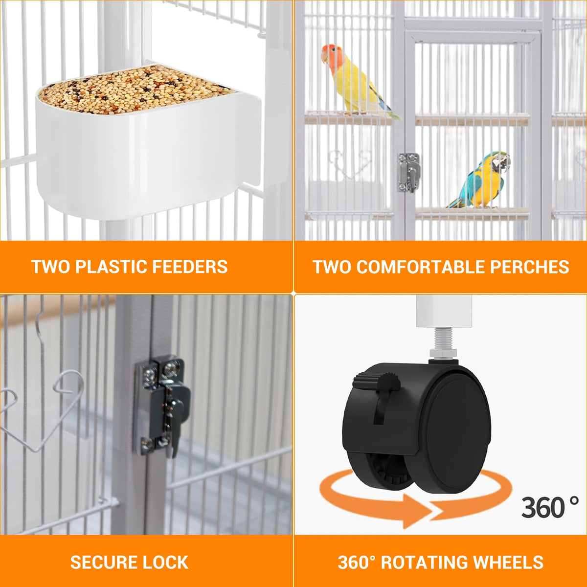 Multi Level Metal Small Animal Cage With Wheels And Tray