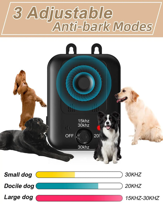 PetEdu Rechargeable Ultrasonic Bark Deterrent for Indoor and Outdoor Use