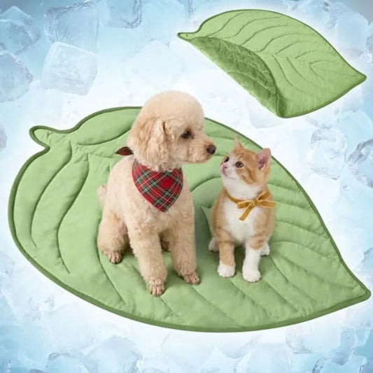 Reversible Dog Cooling Mat With Soft Fleece Pet Blanket