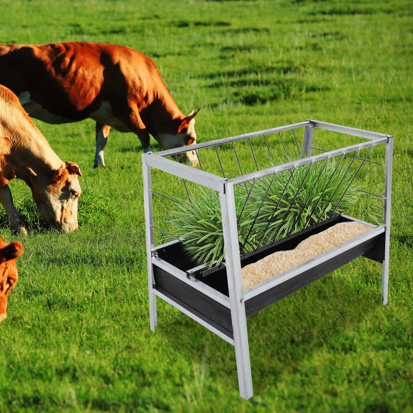 Galvanized Steel Livestock Feed Trough For Goats Horses Cattle