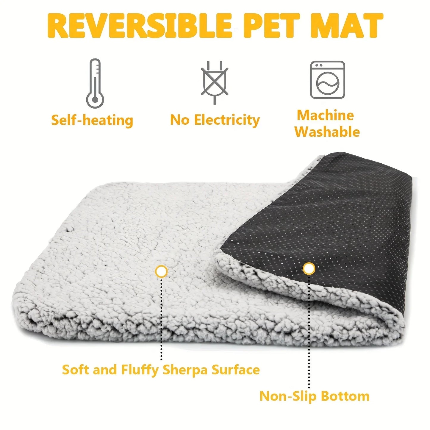 Winter Self-Heating Pet Pad Blanket for Dogs and Cats