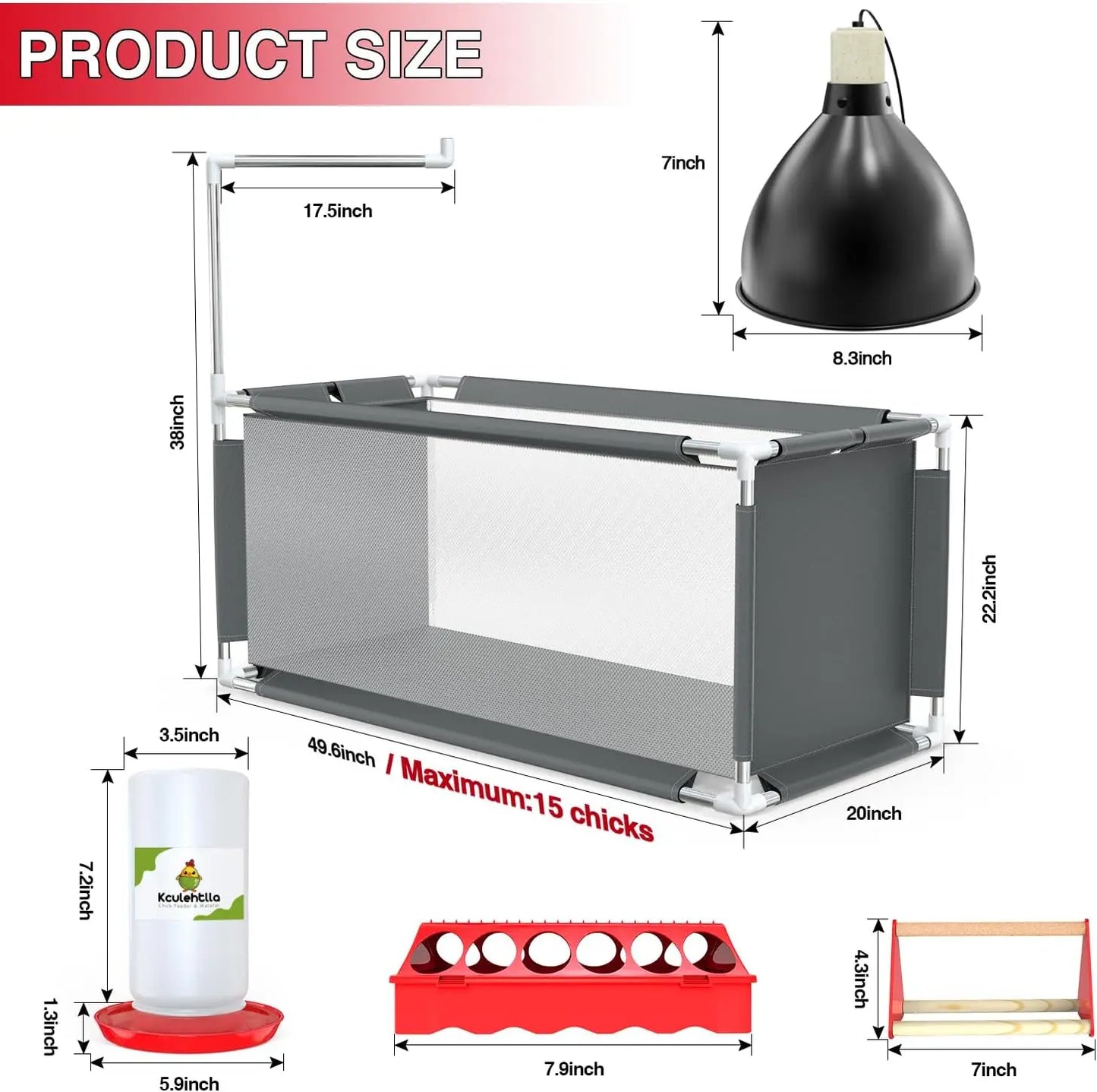 Chicken Brooder Box Starter Kit Indoor Brooder for Chicks