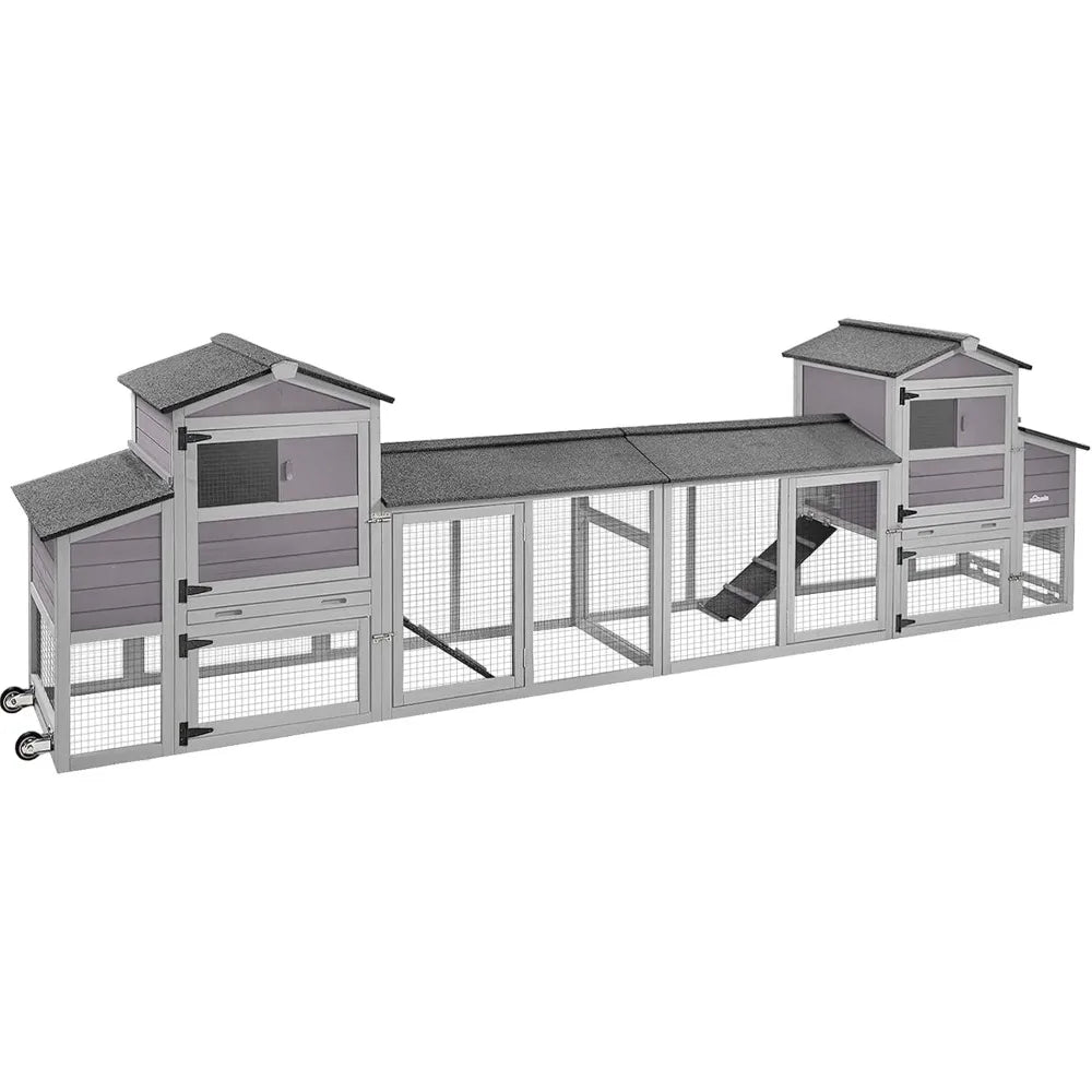 Mobile Chicken Coop With Wheels And Nesting Box Run