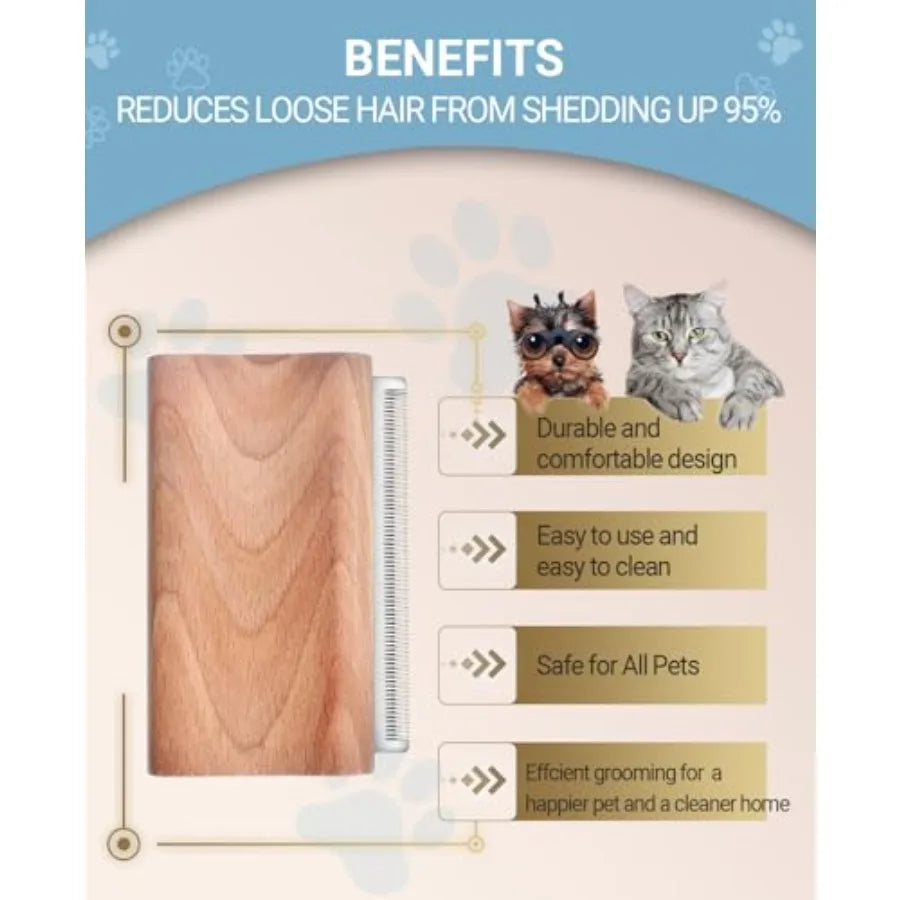 Deshedding Dog Brush for Pet Grooming and Daily Care