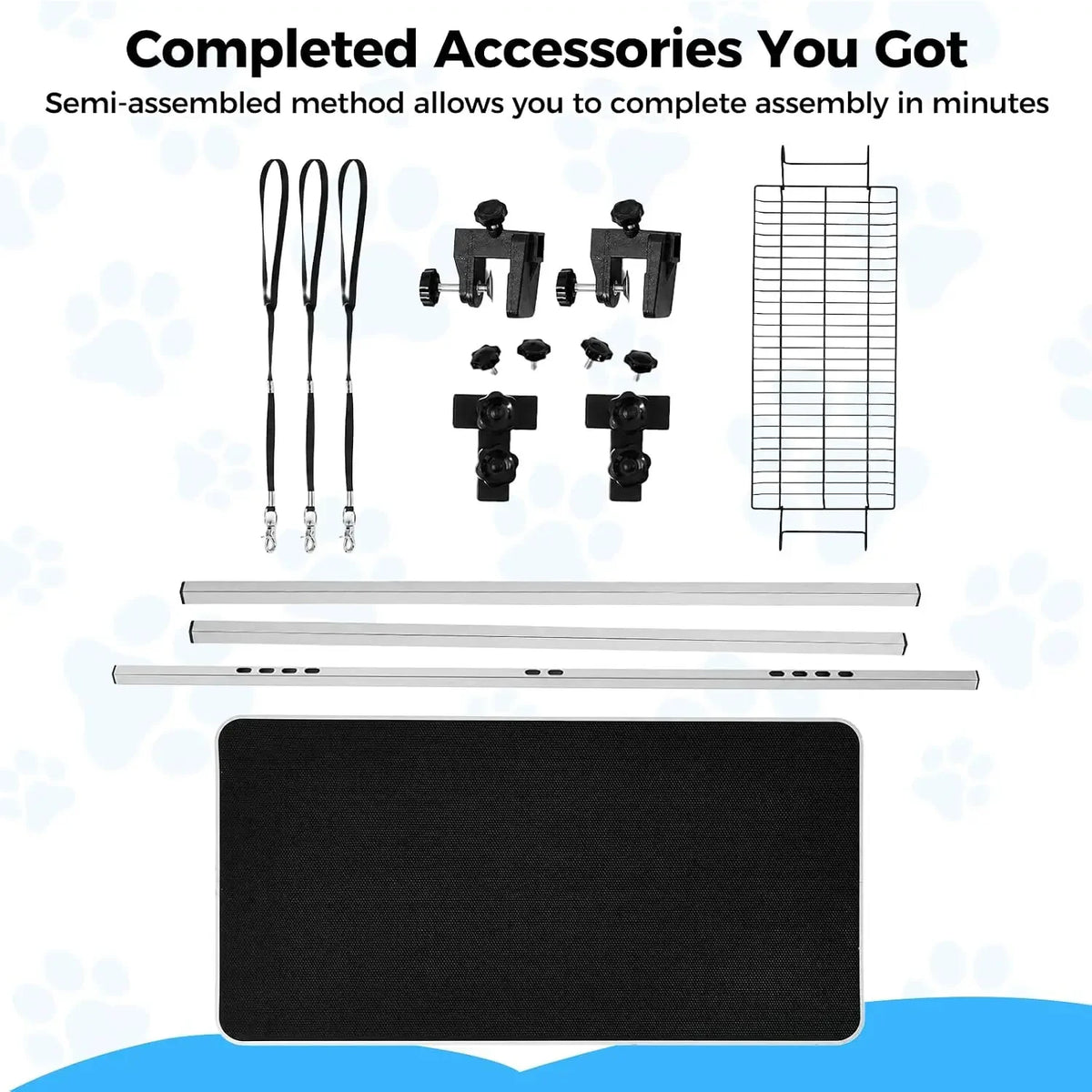 Garvee Professional Foldable Dog Grooming Table With Adjustable H Arm