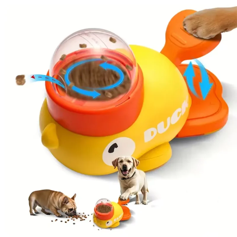 Duck Themed Interactive Pet Feeder Puzzle Toy For Dogs And Cats